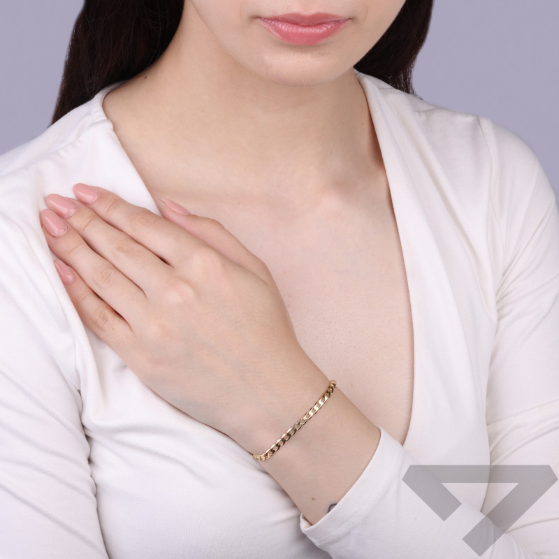 Bransoleta złota splot pancer