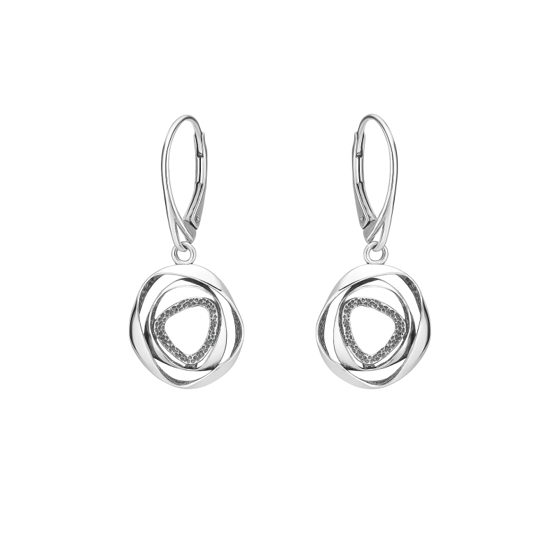 Kolczyki srebrne tłoczona galatyka