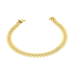 Bransoleta damska złota taśma płotek