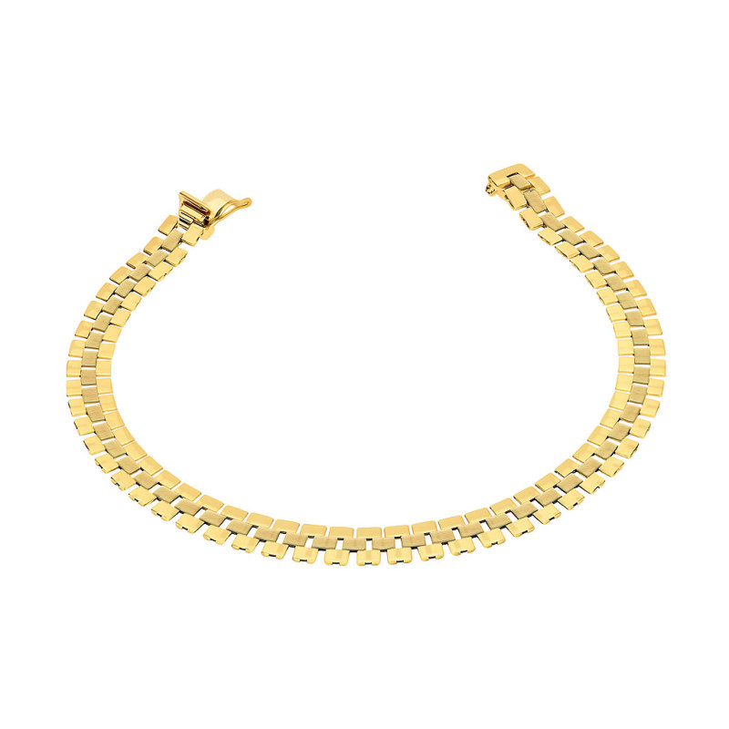 Bransoleta damska złota taśma płotek