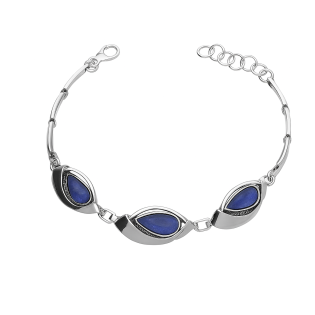 Bransoleta srebrna z kamieniami księżycowymi