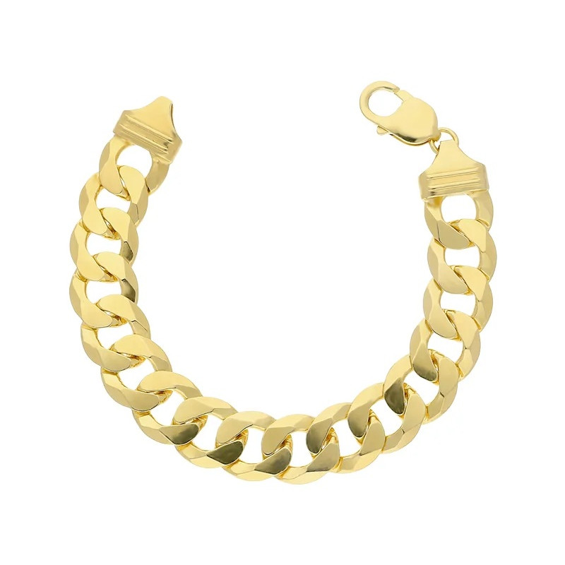 Srebrna Bransoleta Pancerka Pozłacana pr. 925 - JubilerSezam.pl