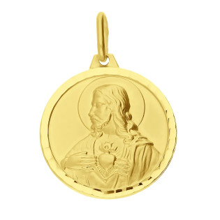 Medalik złoty Szkaplerz dwustronny