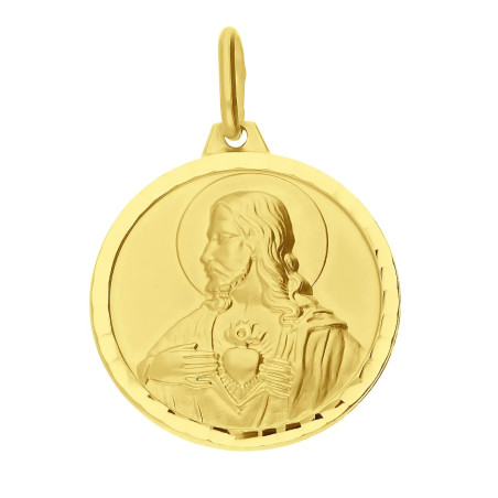 Medalik złoty Szkaplerz dwustronny