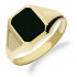 Sygnet złoty męski prostokąt z onyksem jubilerskim