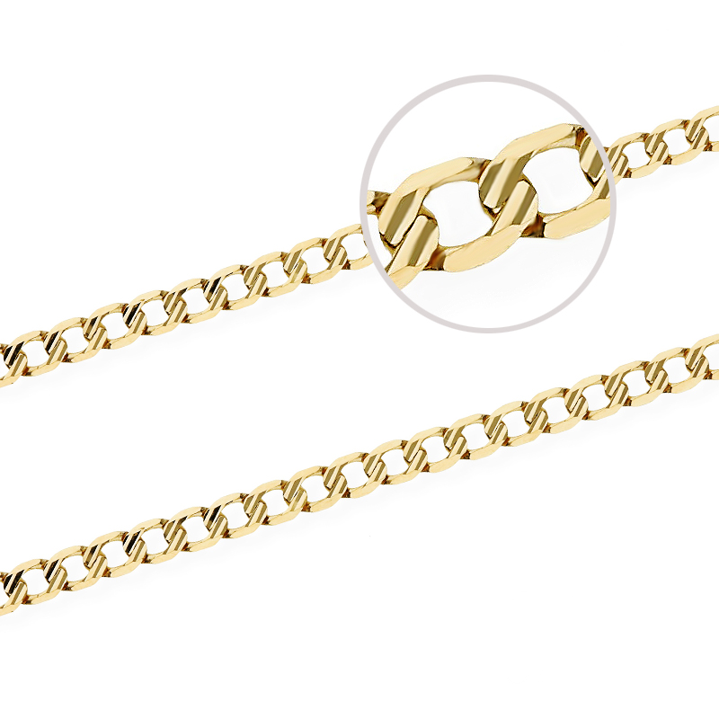 Łańcuszek złoty pancer z grawerem