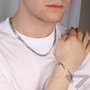 Bransoleta srebrna o splocie pancer