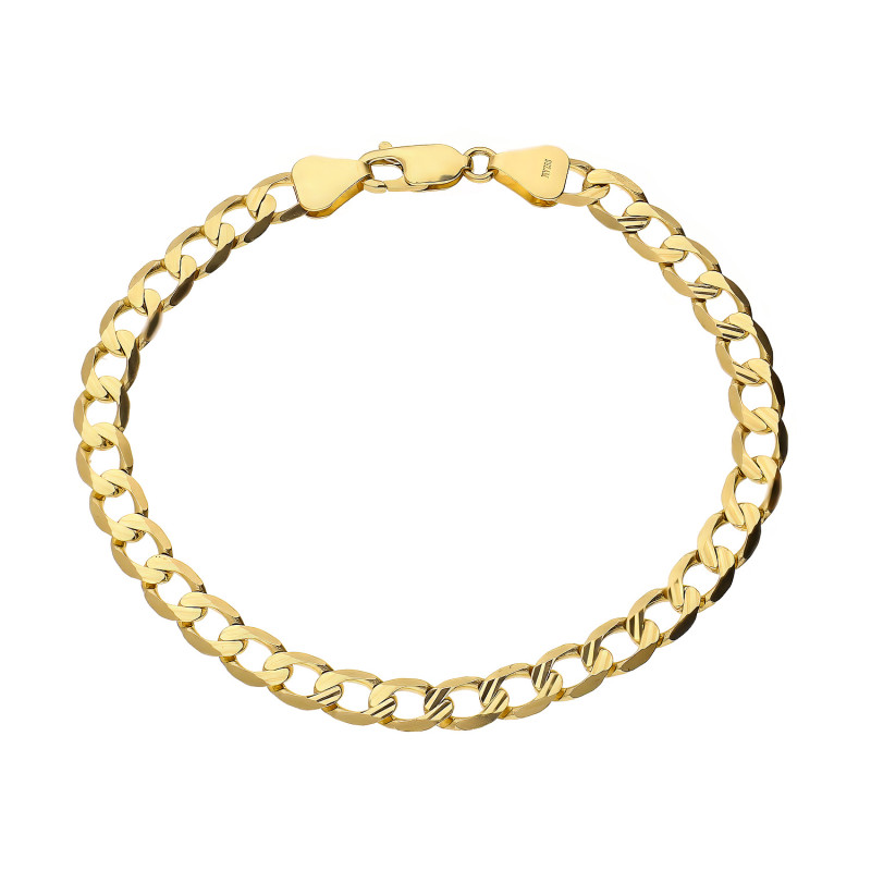 Bransoleta złota pancer z grawerem