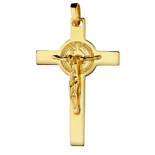 Krzyżyk złoty Benedyktyński próba 585