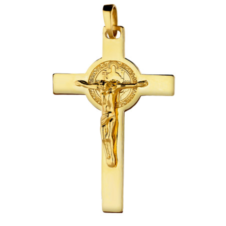 Krzyżyk złoty Benedyktyński próba 585