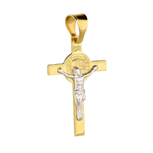 Krzyżyk złoty Benedyktyński próba 585