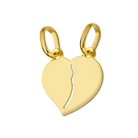 Serduszko złote łamane