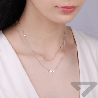 Naszyjnik typu celebrytka podwójny łańcuszek