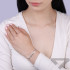 Bransoleta srebrna rodowana pancer