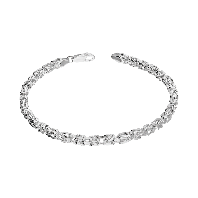 Bransoleta srebrna o splocie królewskim 3 mm