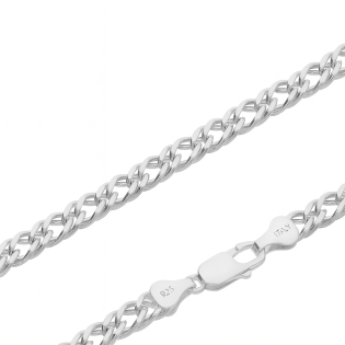 Łańcuszek srebrny rombo podwójne