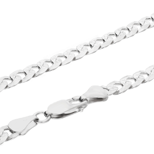 Łańcuszek pancer pave ze srebra 6 mm