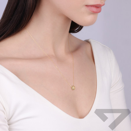 Naszyjnik złoty z naturalnym kwarcem cytrynowym