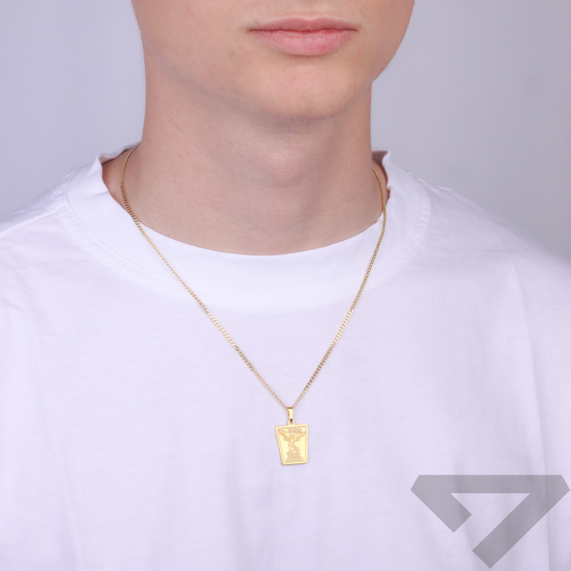 Medalik pozłacany z Michałem Archaniołem