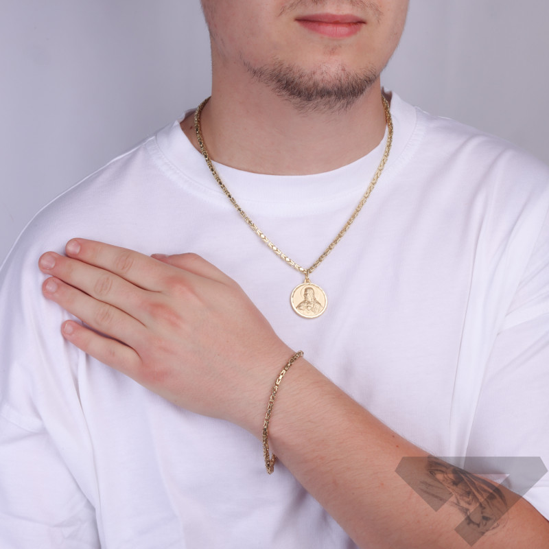 Łańcuszek złoty splot królewski