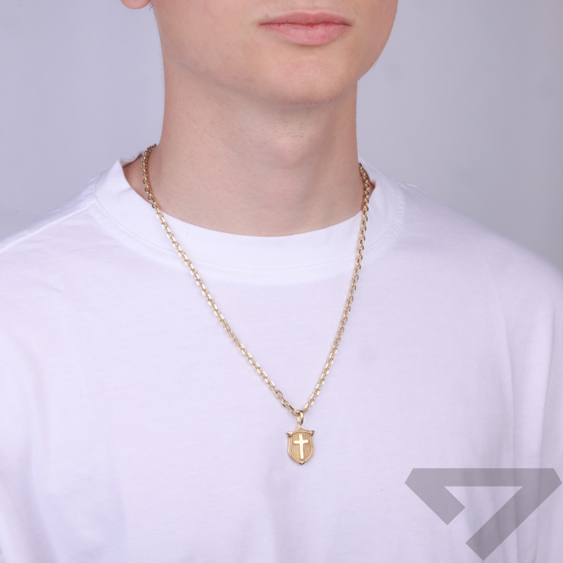 Medalik blaszka krzyżyk na ryngrafie