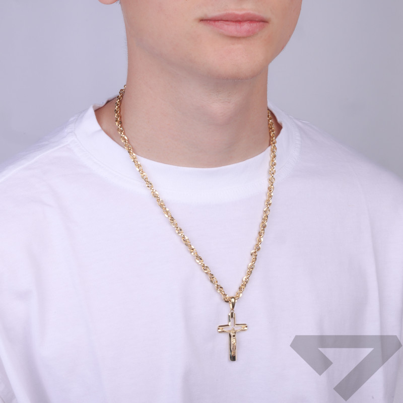 Krzyżyk złoty z wizerunkiem Pana Jezusa