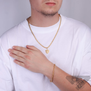 Medalik Pan Jezus Zmartwychwstały na tarczy próba 585