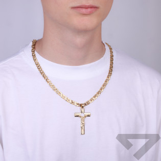 Łańcuszek złoty fantazja splot w ósemki