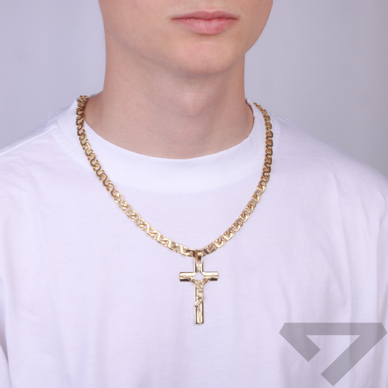 Łańcuszek złoty fantazja splot w ósemki