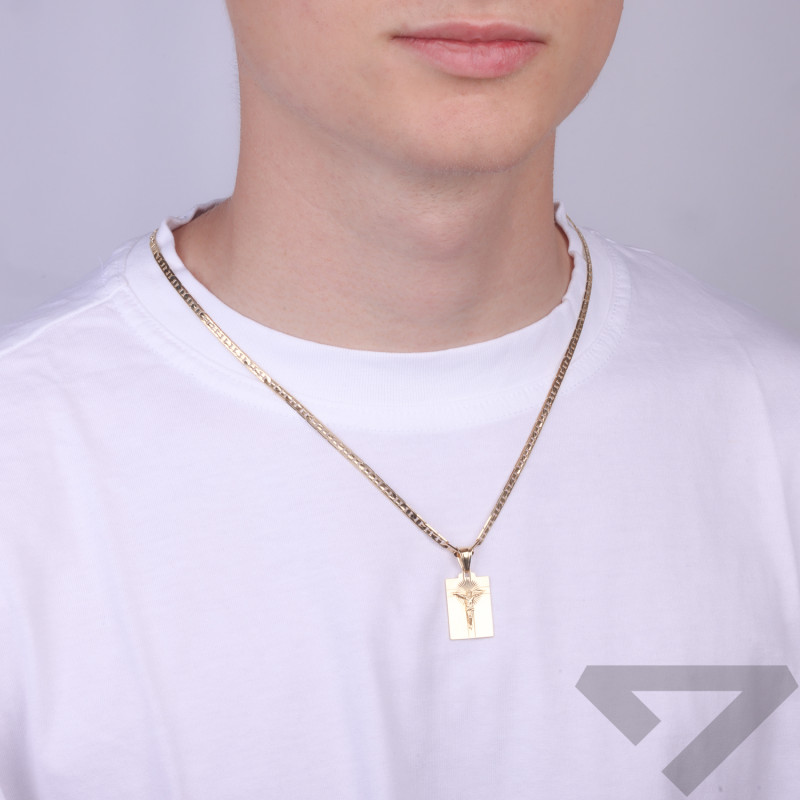 Medalik blaszka prostokątna z Panem Jezusem