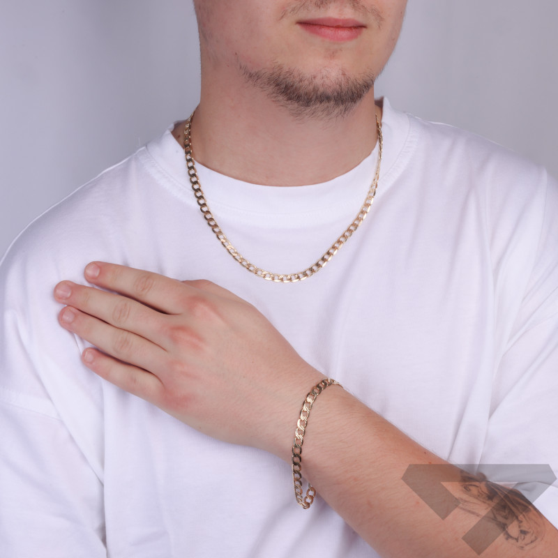 Bransoleta złota pancer próba 585