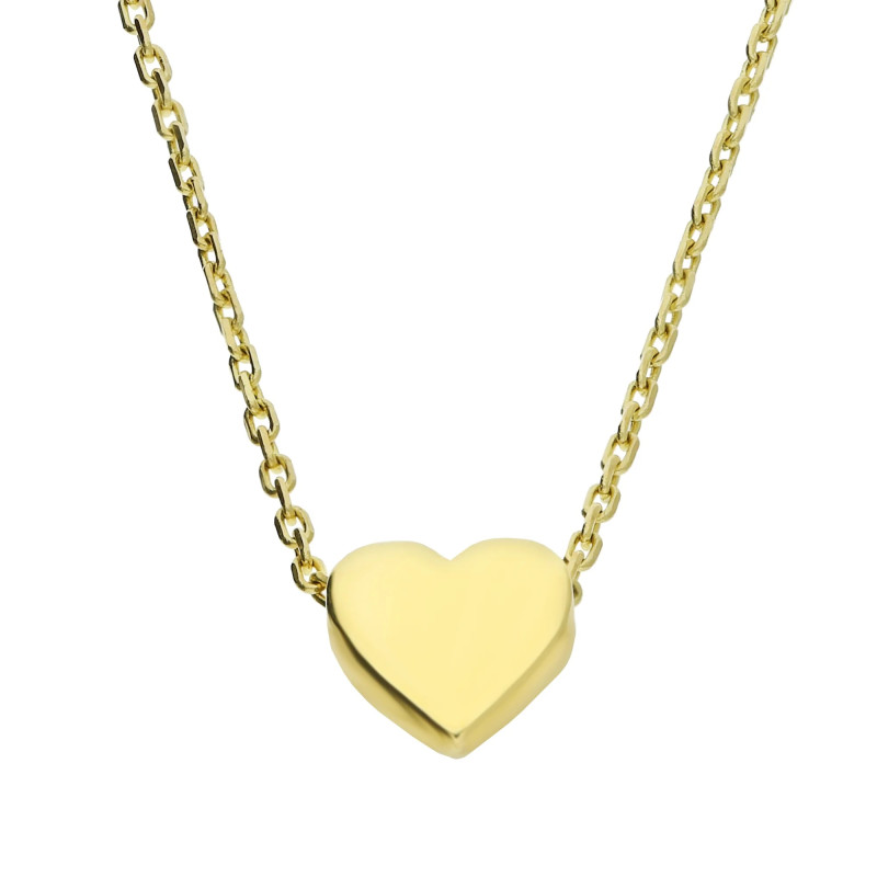 Naszyjnik złoty z gładkim serduszkiem próba 375