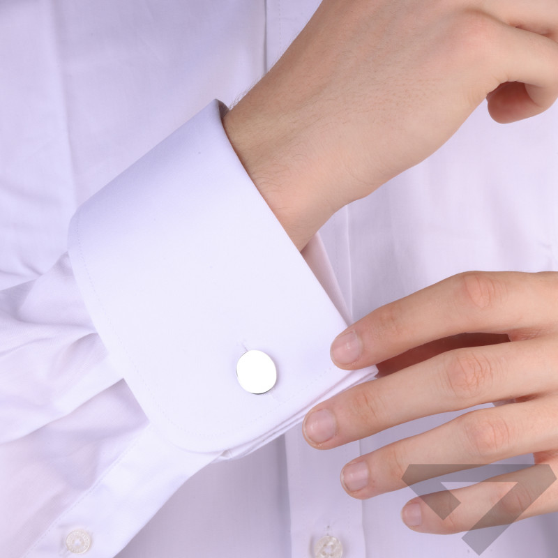 Spinki do mankietów srebrne kółko