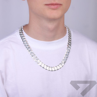 Łańcuszek srebrny pancer 140 mm