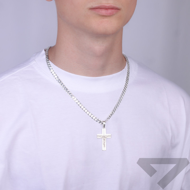 Łańcuszek srerbny o splocie pancer 6 mm