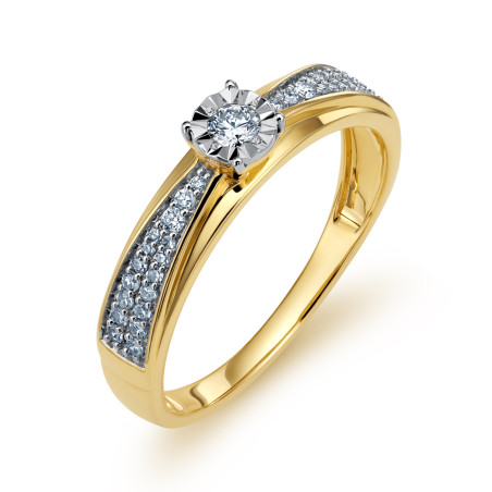 Pierścionek zaręczynowy z diamentami LC JR21709 Y próba 585