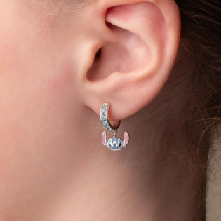 Kolczyki kółka z cyrkoniami Disney Stitch dla dziewczynki, srebro 925 ES00099SRQL.CS