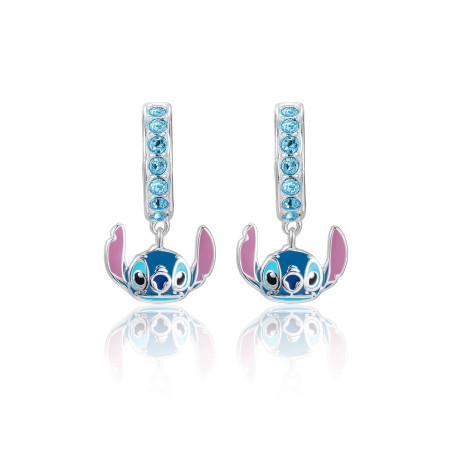 Kolczyki kółka z cyrkoniami Disney Stitch dla dziewczynki