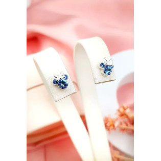 Kolczyki srebrne dla dziewczynki z Myszką Minnie kolekcja Disney