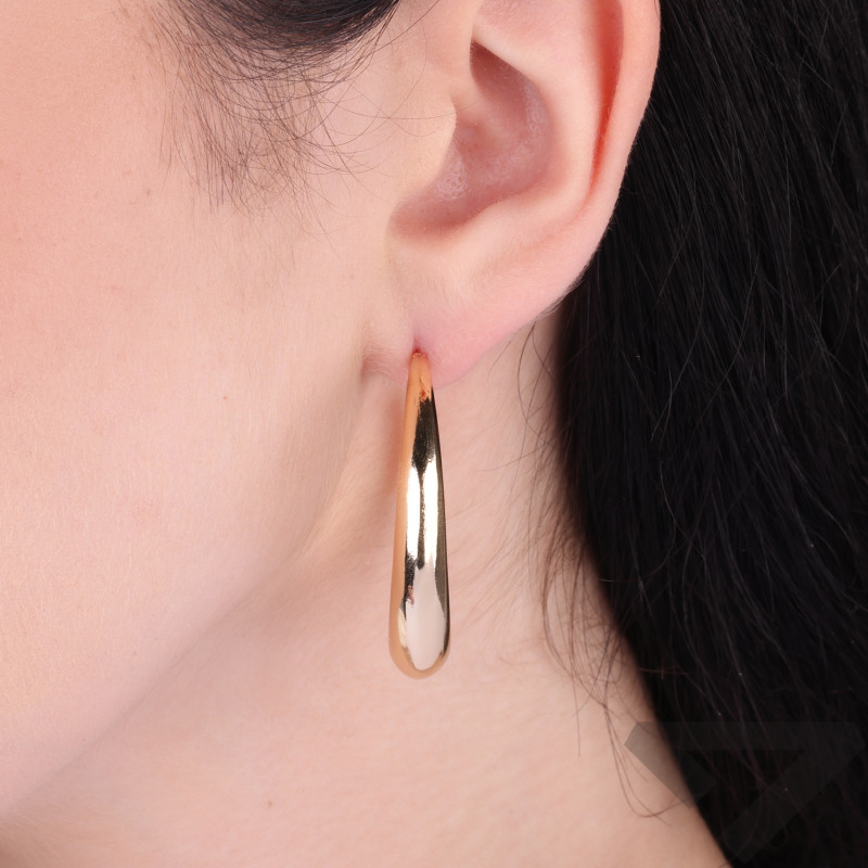 Kolczyki VIRAL pół kółka dmuchane zapinane na sztyft