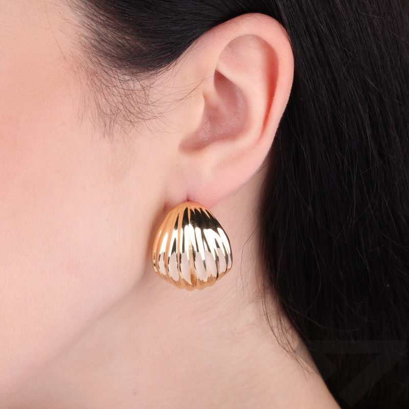 Kolczyki VIRAL szeroka dmuchana fala