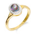 Pierścionek złoty z topazem mistic próba 585