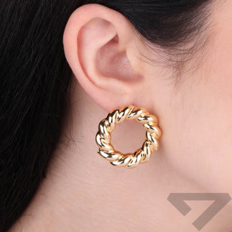 Kolczyki VIRAL koło dmuchane precel