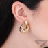 Kolczyki VIRAL kropla dmuchana tłoczona z poprzeczką