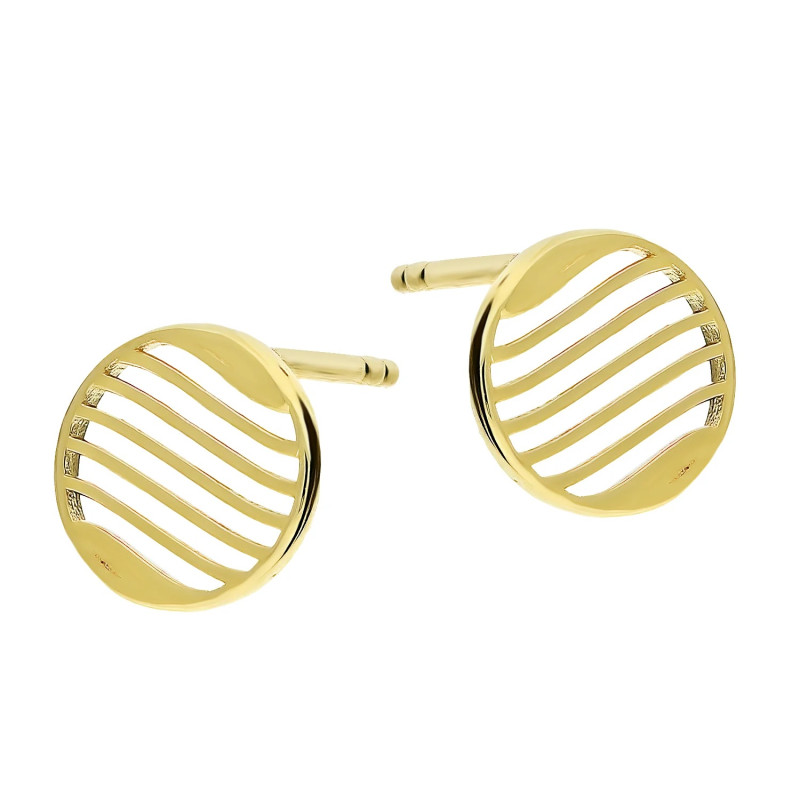 Kolczyki koło ażurowe fale