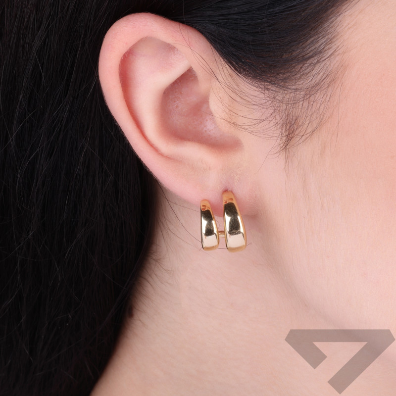 Kolczyki złote pół kółka próba 585