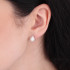 Kolczyki złote opal biały jubilerski w kształcie kropli