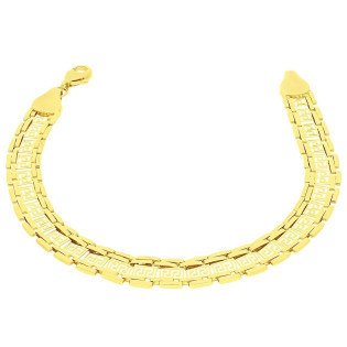 Bransoleta złota Kleopatra z greckim wzorem