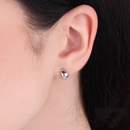 Kolczyki srebrne VIRAL kropla mała zawinięta