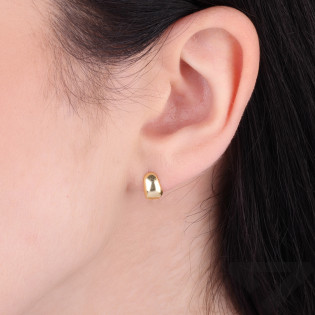 Kolczyki srebrne koloru złotego VIRAL kropla mała zawinięta